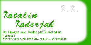 katalin kaderjak business card